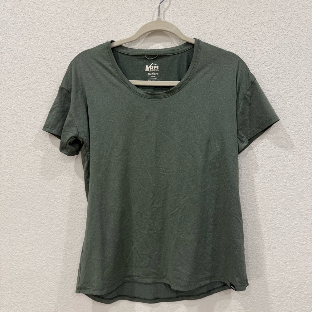 REI Women's Forest Green Short Sleeve Tee